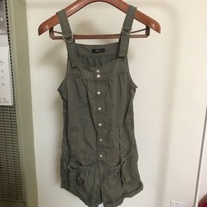 Olive/Gray Romper
